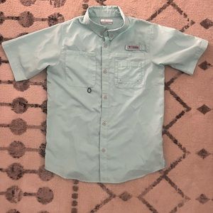 Mint/teal Columbia fishing shirt